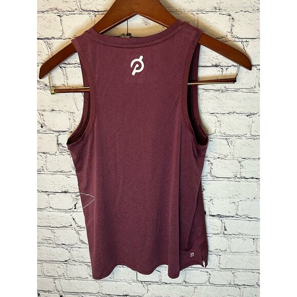 SALE!! Peloton tank top size XS extra small burgundy star detail muscle top - Picture 3 of 3